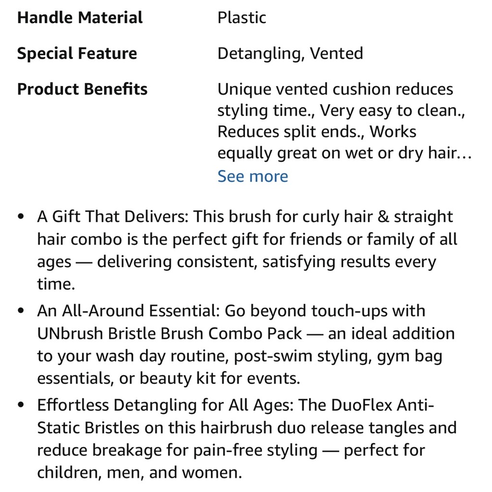 FHI Heat UNbrush Detangling Hair Brush Duo Set | Full Size & Mini Travel Brush - Picture 8 of 9